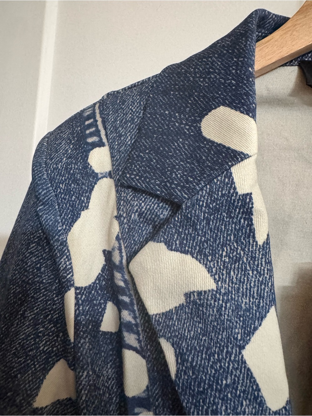 Fashion Nova Blue & White Abstract Wide-Leg Jumpsuit - Picture 9 of 12